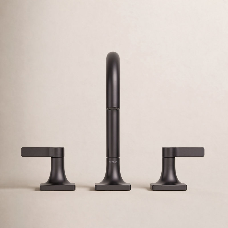 Deck Mounted Bath Faucet, Matte Black