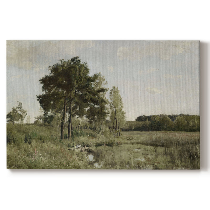 Paysage rétro - DCLXI, reproduction d'art sur toile, H 13 po x l 19 po