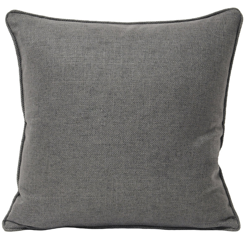 Square Throw Pillow Cover, Grey, 55cm H x 55cm W, Polyester