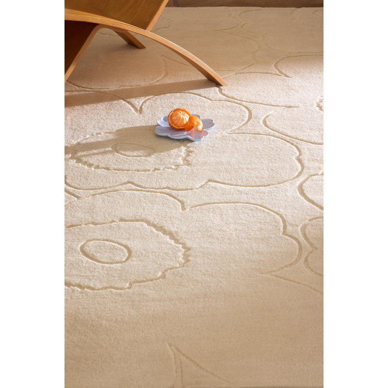 Piirto Unikko Natural White | 133701, Rectangle 5'7" x 7'10", Natural White