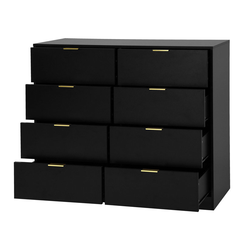 Commode 8 tiroirs pour chambre à coucher, commode de chambre moderne en bois, commode 8 tiroirs, commode haute pour placard, organisateur de commode pour le salon, le placard, le couloir