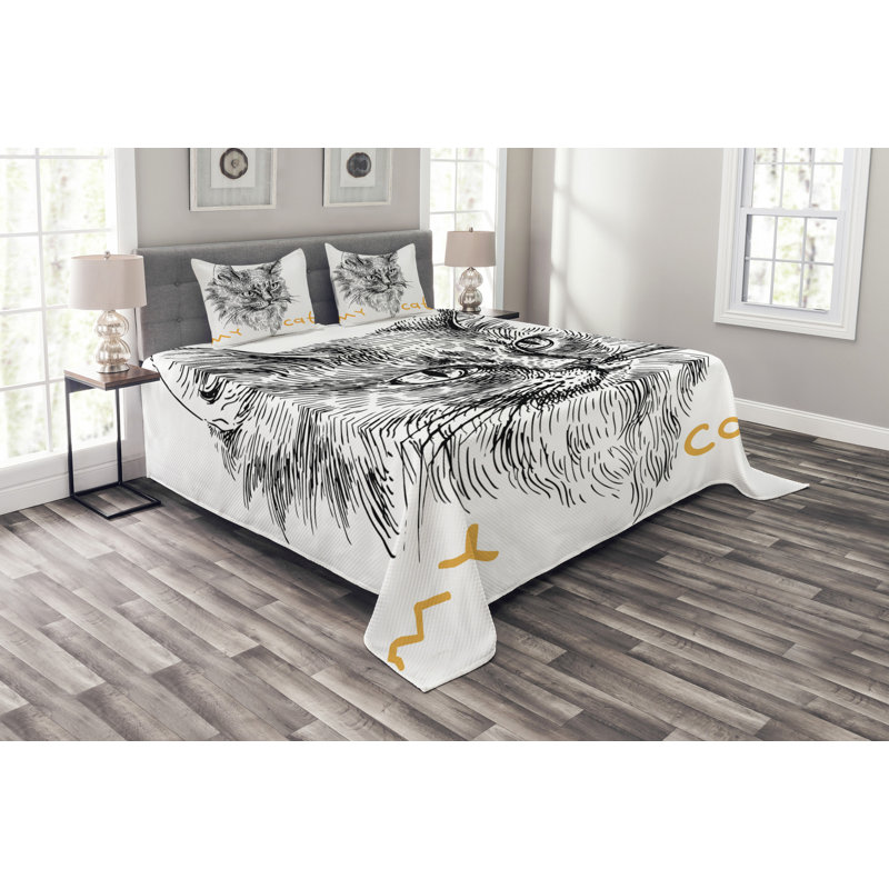 Animal Bedspread Set with Shams, 220 x 264 cm