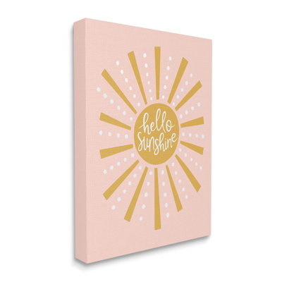 «Hello Sunshine Sun Rays», art mural sur toile par Nina Seven