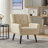 Tufted Upholstered Wide Back Armchair