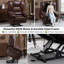 Fauteuil inclinable surdimensionné à deux moteurs avec massage gonflable / chauffant, sac de rangement à bras rabattable, porte-gobelets, charge USB de type C