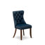 L'ensemble de salle à manger 5 pièces comprend une table de cuisine et 4 chaises de salle à manger rembourrées en tissu de polyester bleu marine avec dossier capitonné, noyer antique-1047640879-1047955801-1051816181