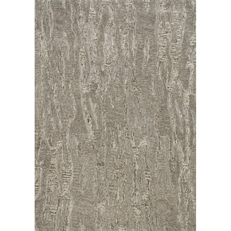 Bodkin Abstract Handmade Handwoven Sand Area Rug, Rectangle 5' x 7'