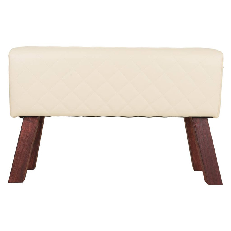Manufactured Wood Accent Stool, Cream