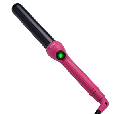 Jose Eber: Clipless Curling Iron 1.25" (32mm) - Pink - Professional Tourmaline Ceramic Barrel, Wand Styling Tool, Ion Technology, Heat Resistant Glove