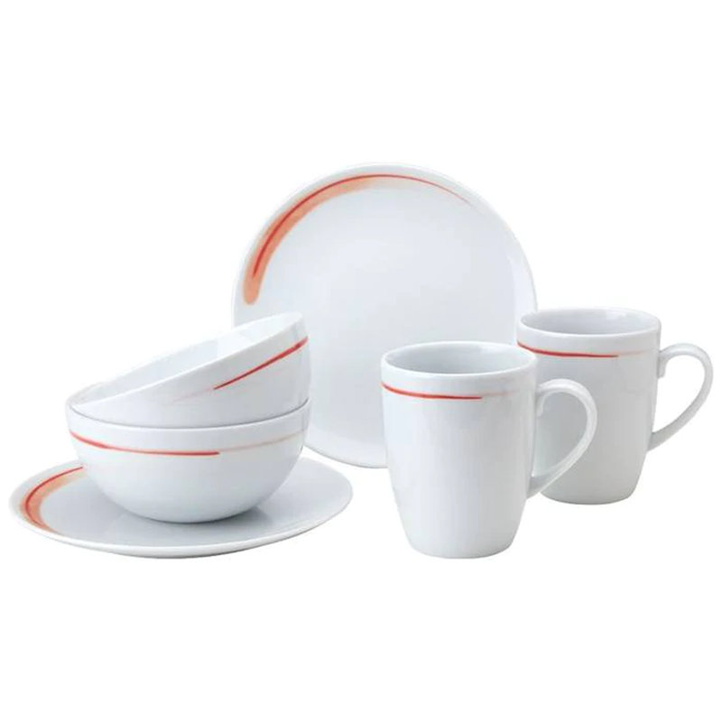 Vivo By Villeroy & Boch 6 Piece Fresh Peach Breakfast Dining Set