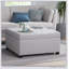 Repose-pieds rectangulaire rembourré en tissu