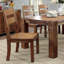 Ensemble de 2 chaises de salle à manger en bois massif de style rustique foncé