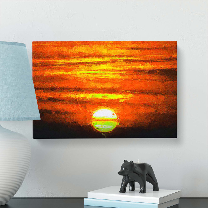 Orange Sunset - Wrapped Canvas, 50cm H x 76cm W x 3cm D