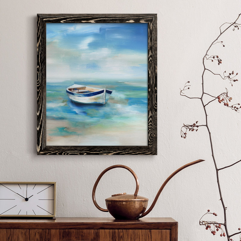 Solitude Shore - Peinture sur toile encadrée, H 44 po x l 31 po x P 1 po, Toile encadrée noire