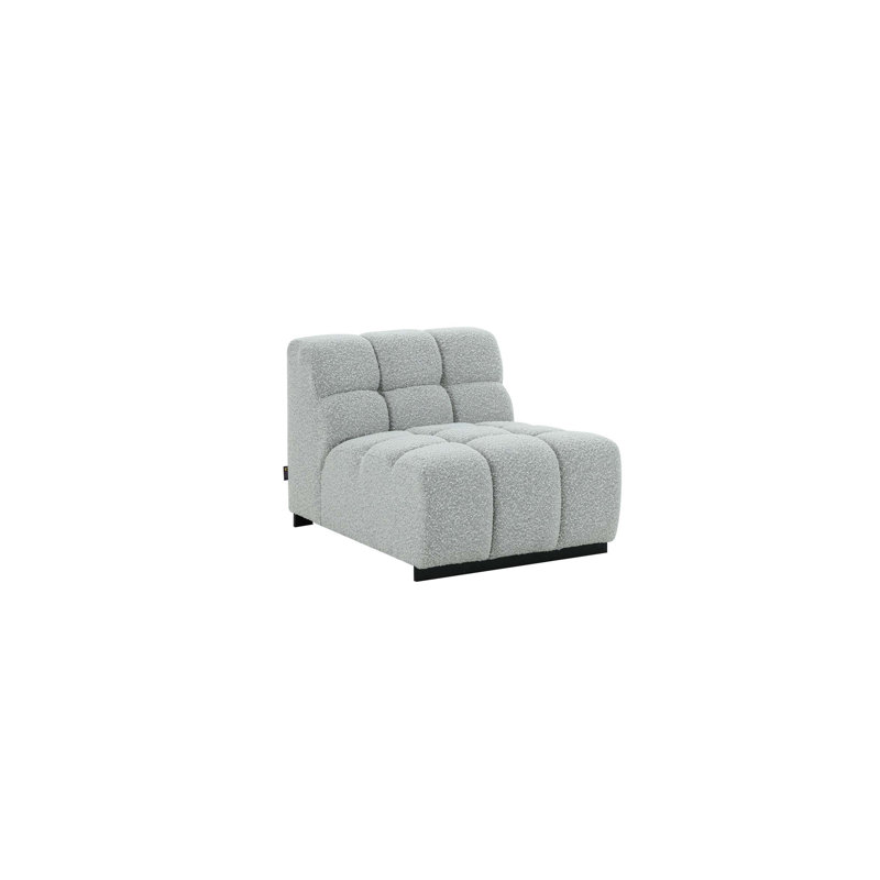 Modern Modular Sectional Sofa Set, Gray Polyester, 31" H x 118" W x 89" D