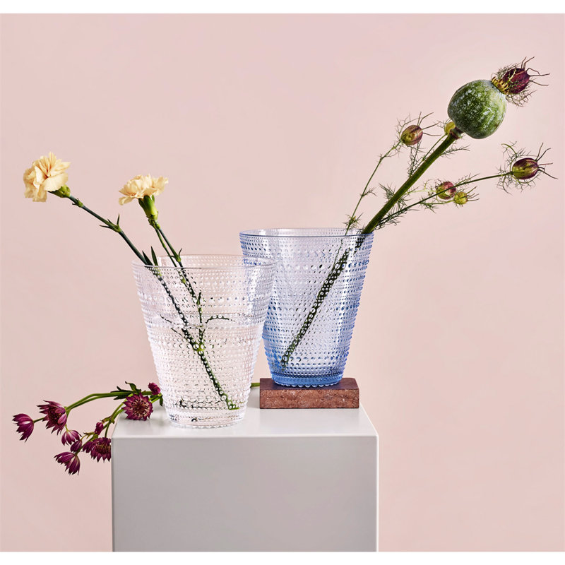Kastehelmi 6" Glass Table Vase, Clear