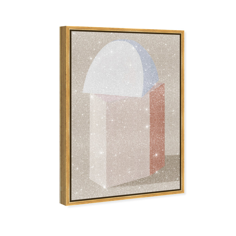 Sculptural Composition Print by Oliver Gal, 11"H x 16"W, Gold Floater Frame