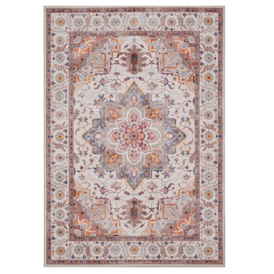 Tapis doux vintage oriental lavable et antidérapant, pour salon et chambre