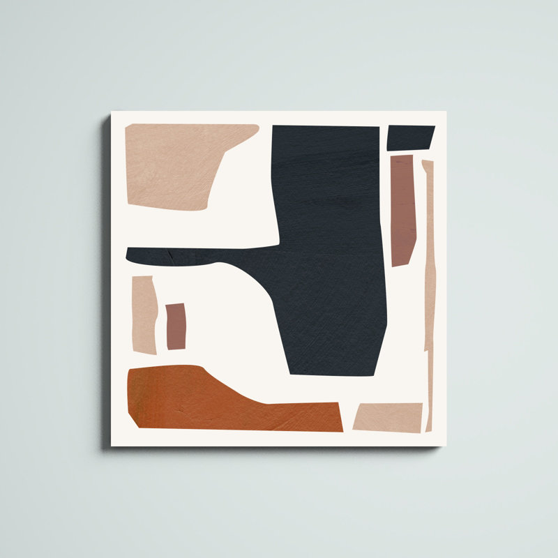 «Mid Century Shapes IV» par Melissa Wang, reproduction sur toile, H 36 po x l 36 po, Non, Toile avec cadre argenté