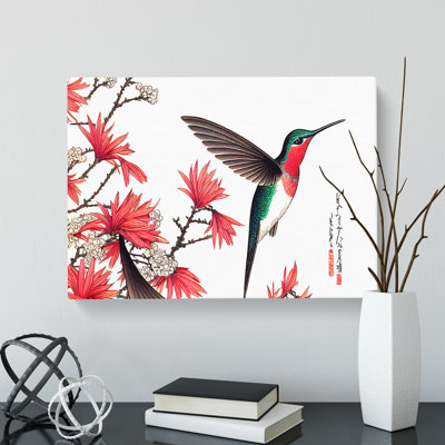 Japanese Hummingbird - Wrapped Canvas Painting