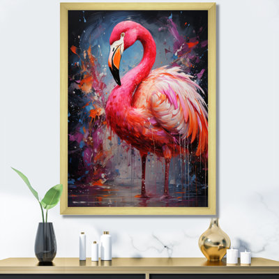 Kupfer Fuchsia Flamingo Intense Artdeco - Flamingo Canvas Art