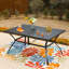 Ensemble de salle à manger de patio en métal pour 6 personnes avec table rectangulaire Alyah
