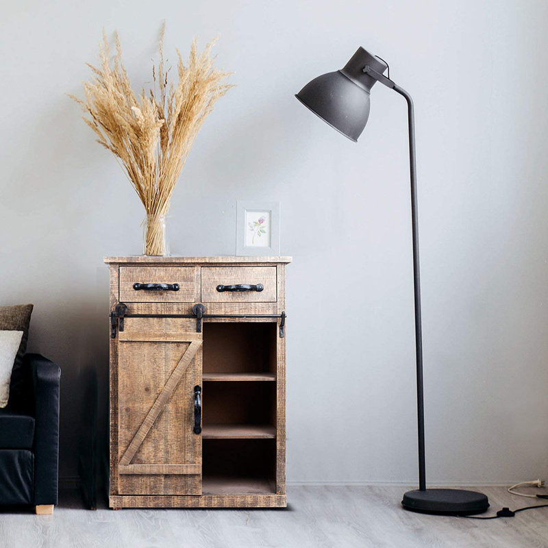 Armoire d'appoint 1 porte, Brun orangé