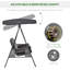Calaw 3 Person Porch Swing with Canopy