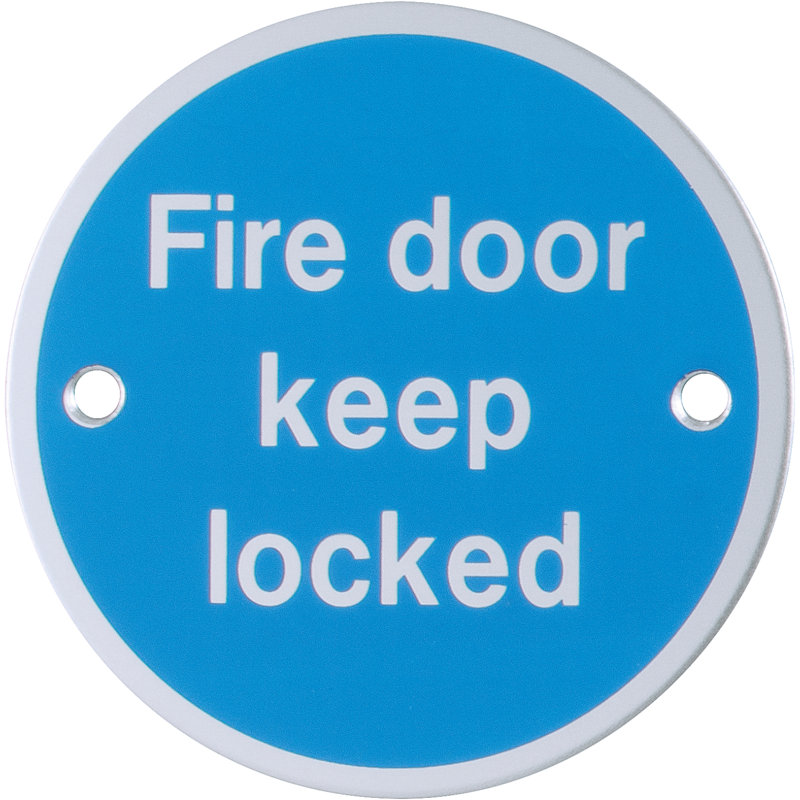 Amarily "Fire Door Keep Locked" Sign