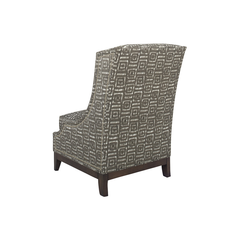 Fauteuil à oreilles Ava, Mélange de polyester gris