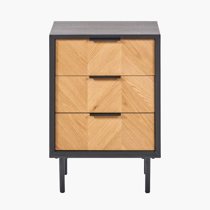 Aneliya 45cm W Metal Bedside Table