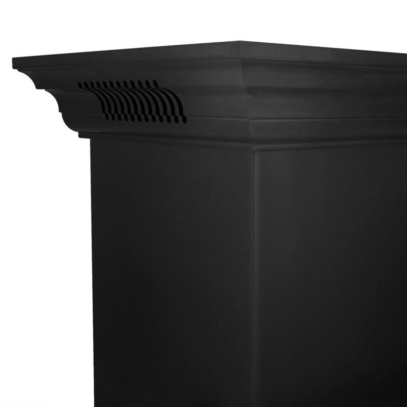 24" 400 CFM Ducted Wall Mount Range Hood, Black Stainless Steel