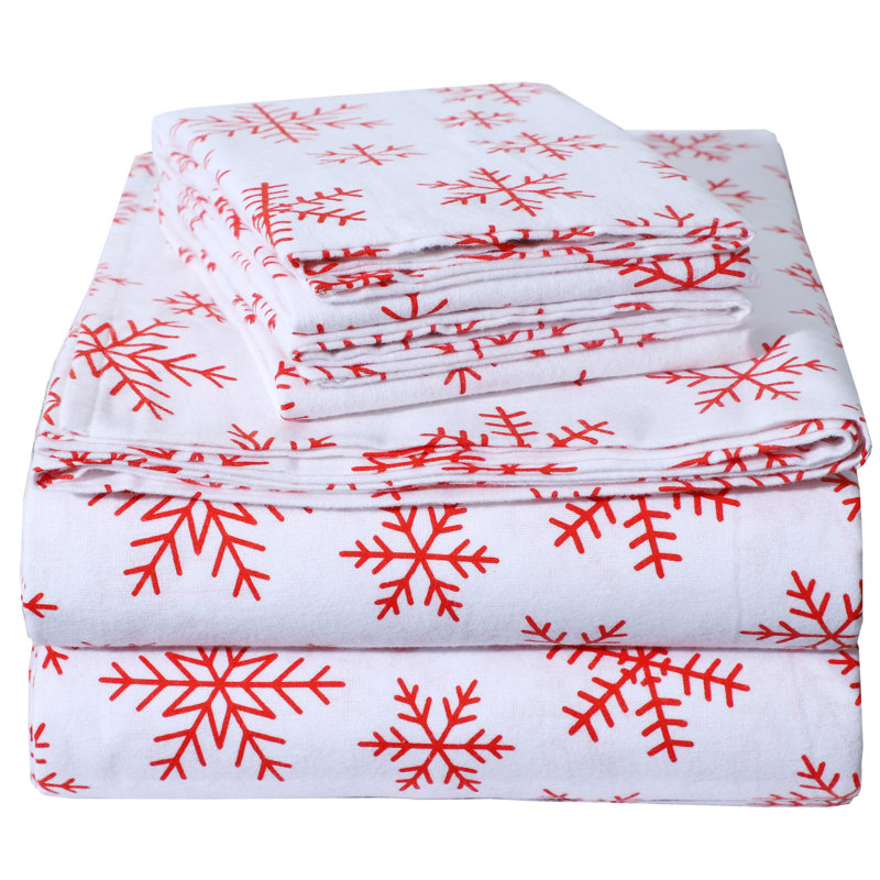 Ensemble de draps 100% flanelle de coton Dura Colyt Floral, Complète
