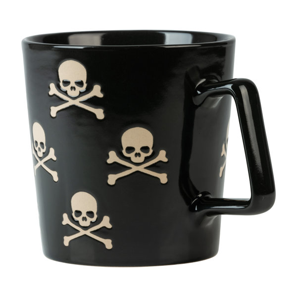 Lot De 4 Tasses Strawberry Street - Motif Croix Croisée Noir Et Blanc - Occasion Excellent état
