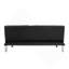 Canapé-lit avec accoudoirs avec structure à deux supports en bois, pieds en acier inoxydable, PVC brun futon, brun foncé