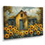  «Yellow Brown Sunflower Field At The Barn - Sunflowers», reproduction d'art murale-1731990949-1768710767