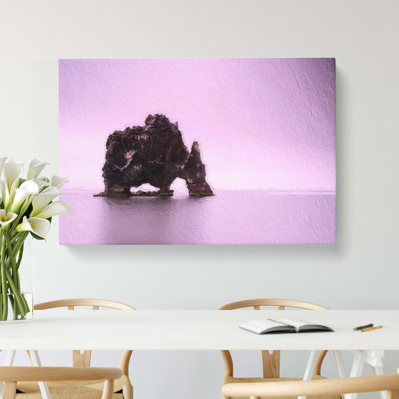 Rock Formation Under A Sky In Iceland - Wrapped Canvas, 50cm H x 76cm W x 3cm D