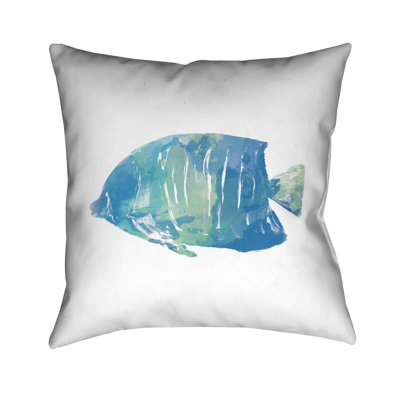Colgate Watercolor Fish II Throw Pillow