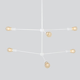 Triso 6 - Light Unique/Statement Pendant, White