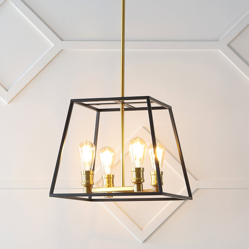 Luminaire suspendu géométrique pour îlot de cuisine 4 lumières Myafina