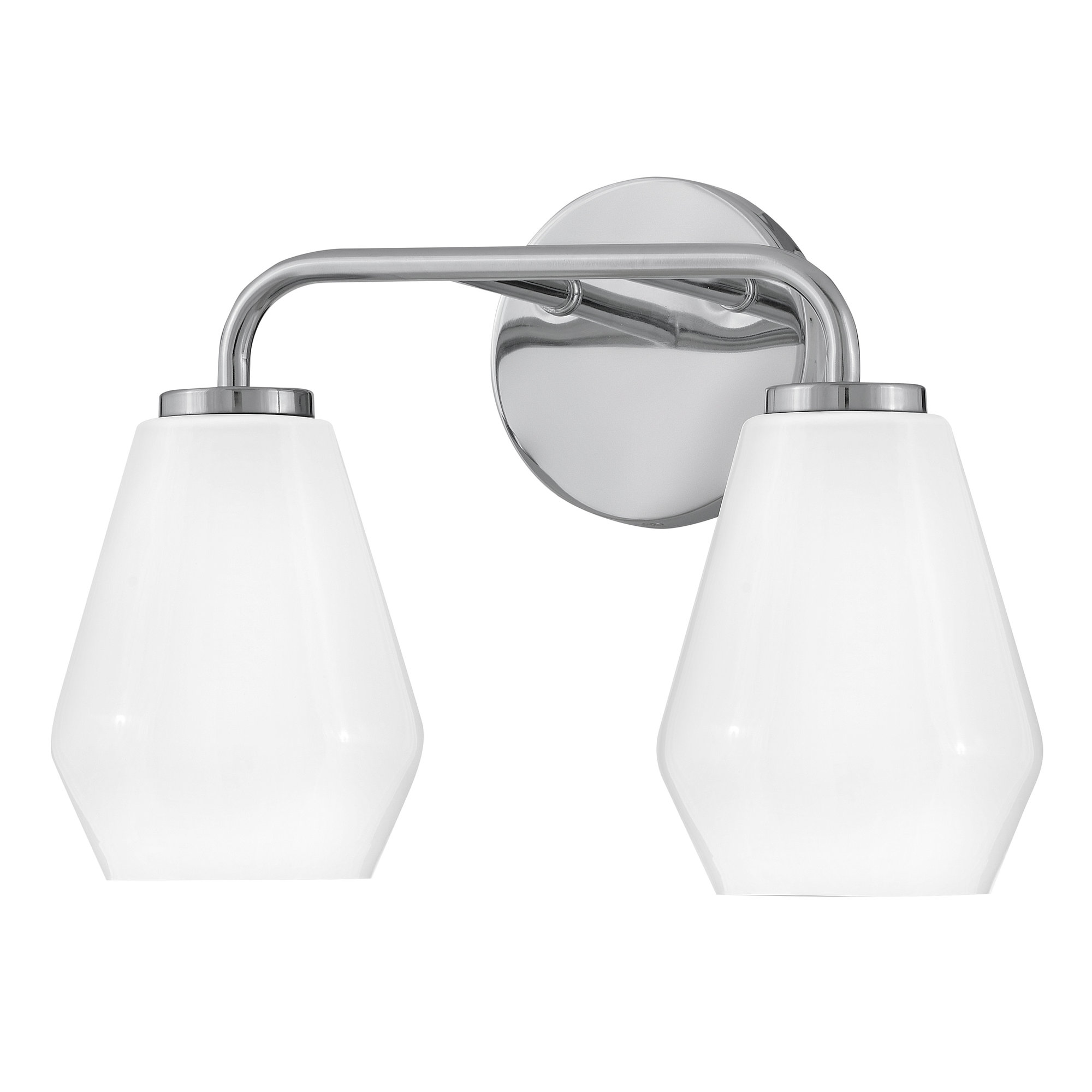 Cantera 2 Light Frosted Vanity Light, Chrome