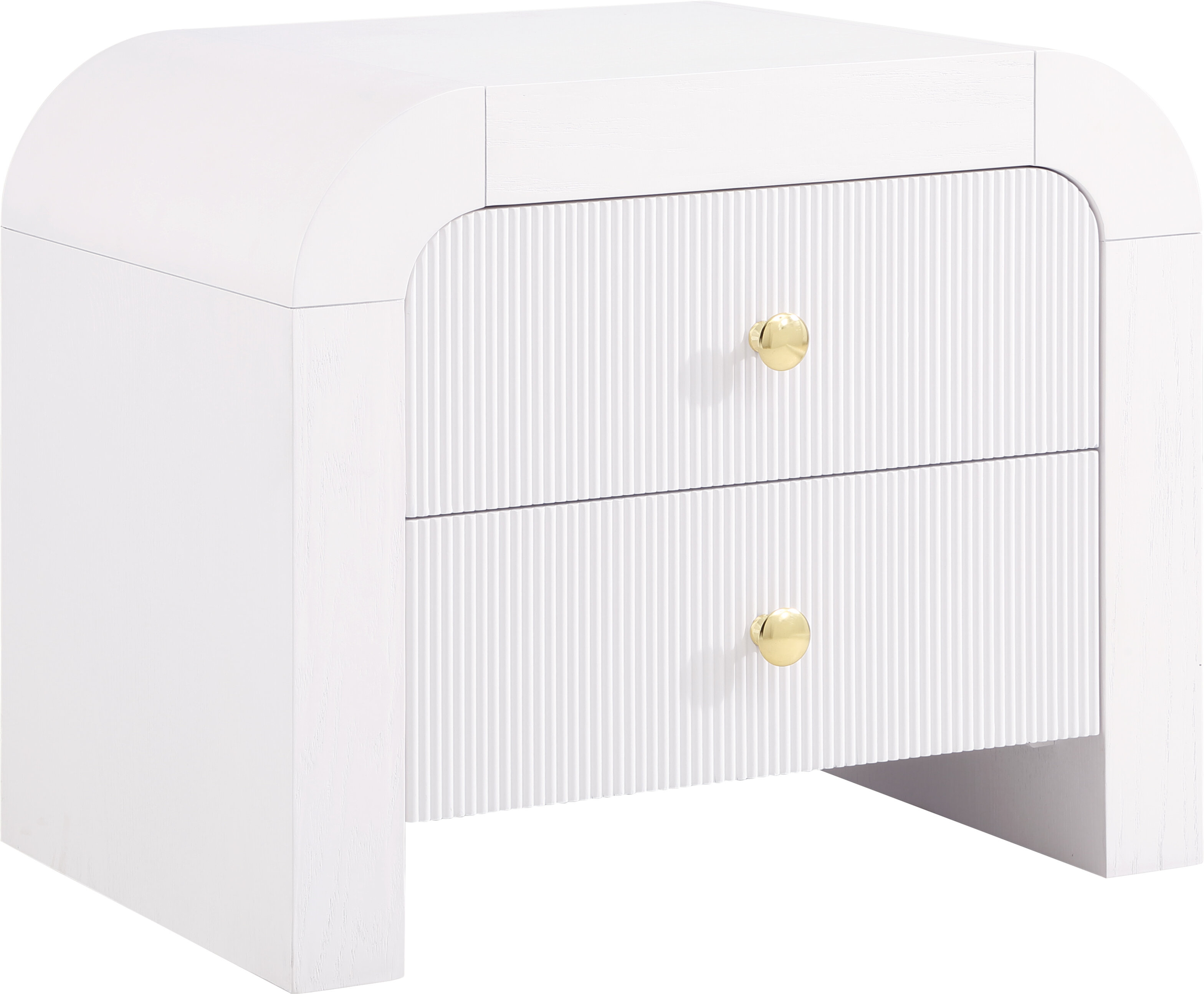 Moncure 2 Drawer Fluted Night Stand