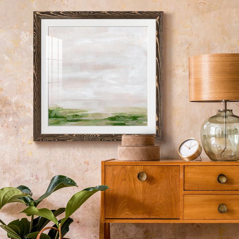 Impression encadrée Marsh Horizon I-Premium - prête à être accrochée, H 26,5 po x l 26,5 po x P 1,5 po, Papier, cadre noyer