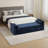 88.5" W Slipcovered Chenille Upholstered Bench-686784358