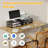 2 Pack 2-Tier Metal Monitor Stand Riser And Computer Desk Organizer With 2 Drawer For Laptop, Computer, Imac, Black