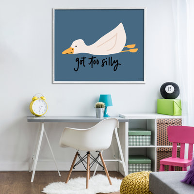 Got Too Silly Duck Framed Giclee, design by Rachel Nieman