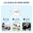 21 Inch Ceiling Fan With 3 Color Temperatures Light And Remote Control Dc Motor Powerful And Low Noise Small Space Ceiling Fan For Kitchen Bedroom Dining Room Toilet Patio (Matte White)
