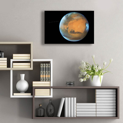  «Phobos Moon - Orbiting Marz» par la NASA, art mural en verre acrylique, 24 po x 16 po