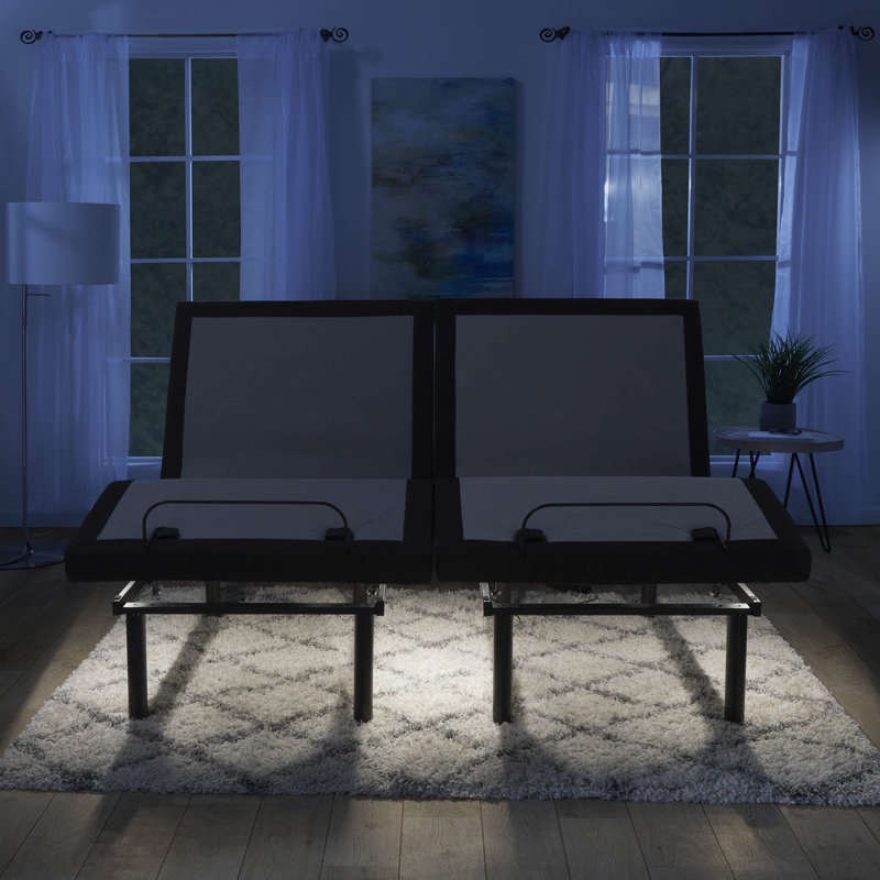 Nestl Adjustable Split King Metal Bed Frame with Massage and USB Ports