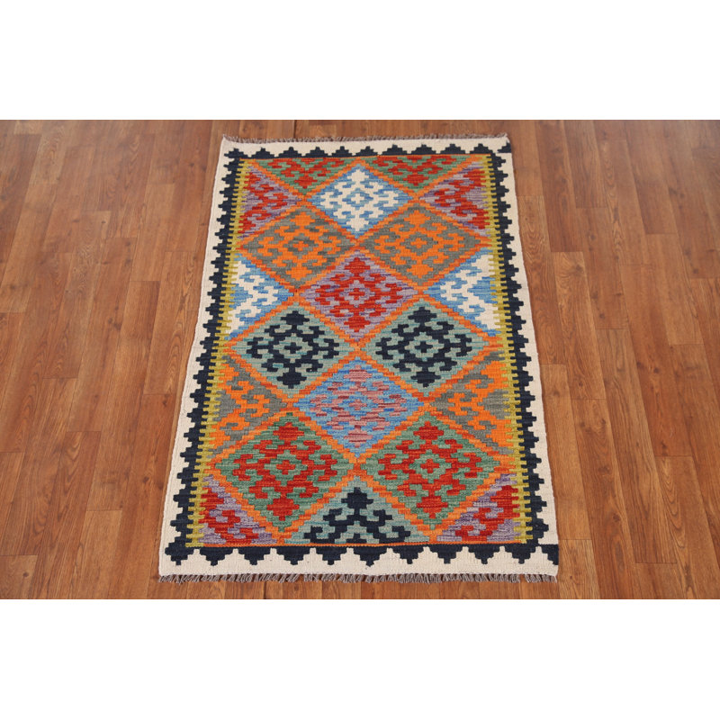 South Western Kilim Wool Oriental Rug 3x4